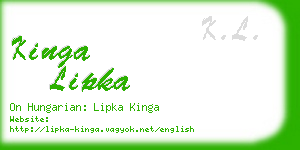 kinga lipka business card